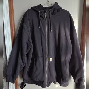 Carhartt Men's Rain Defender Thermal Lined Zip-Up Hoodie